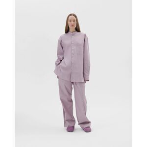 BIRKENSTOCK TEKLA MAUVED STRIPED ORGANIC COTTON UNISEX OVERSIZED PANTS  MEDIUM